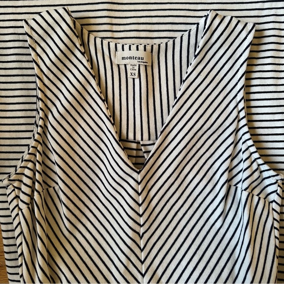 V-neck striped dress with pockets - Picture 3 of 5